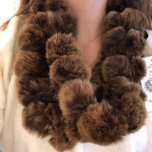 NWT! Real Rabbit Fur Scarf!